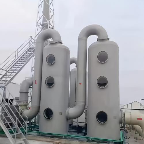 不同尺寸的喷淋塔处理废气的效率数据